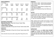 Load image into Gallery viewer, King Cole Knitting Pattern Chunky Knit Capped Sleeve Cardigan &amp; Waistcoat 6269