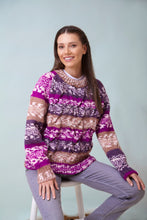 Load image into Gallery viewer, King Cole Chunky Knit Knitting Pattern Ladies Fair Isle Sweaters 6270