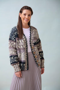 King Cole Chunky Knit Knitting Pattern Ladies Fair Isle Cardigan & Sweater 6271