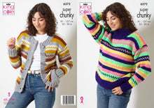 Load image into Gallery viewer, King Cole Knitting Pattern Super Chunky Sweater &amp; Cardigan 6272