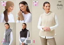 Load image into Gallery viewer, King Cole Chunky Knitting Pattern Ladies Slipover &amp; Accessories 6285