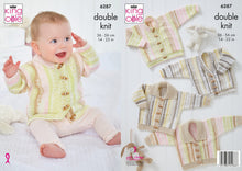 Load image into Gallery viewer, King Cole Baby Knitting Pattern Babies Pattern Cardigans 6287