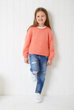 Load image into Gallery viewer, King Cole Knitting Pattern Girls Double Knit Sweater or Button Up Cardigan 6290