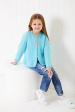 Load image into Gallery viewer, King Cole Knitting Pattern Girls Double Knit Sweater or Button Up Cardigan 6290