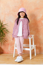Load image into Gallery viewer, King Cole Knitting Pattern Girls Double Knit Raglan Sleeve Sweater or Cardigan 6299