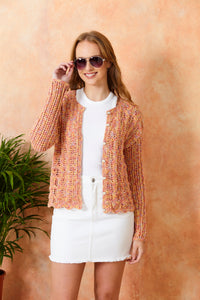 King Cole Knitting Pattern Ladies Double Knit Round or V Neck Cardigans 6300