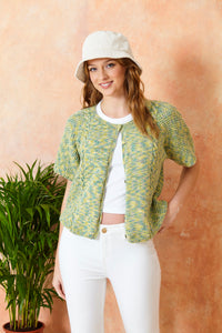 King Cole Knitting Pattern Ladies Double Knit V Neck & Round Neck Cardigan 6302