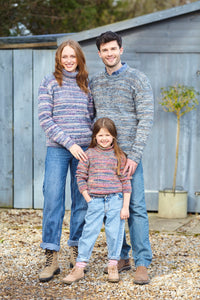 King Cole Aran Knitting Pattern Adult & Kids Sweaters (6304)