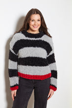 Load image into Gallery viewer, King Cole Knitting Pattern Ladies Velveteen Plain or Striped Sweaters 6322