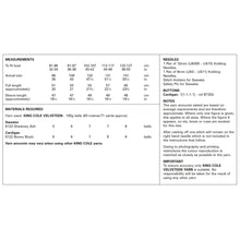 Load image into Gallery viewer, King Cole Knitting Pattern Ladies Velveteen Cardigan &amp; Sweater 6323