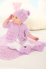 Load image into Gallery viewer, King Cole Double Knitting Pattern Babies Coat,Cardigan,Hats,Bootees &amp; Blanket (6327)