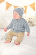 Load image into Gallery viewer, King Cole Knitting Pattern Babies Sweater Sleeveless Top &amp; Hat 6328