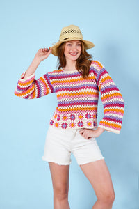 King Cole Crochet Pattern 4Ply Women’s Sweater & Top (6330)