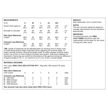 Load image into Gallery viewer, King Cole Crochet Pattern 4Ply Women’s Waistcoats (6331)