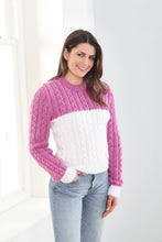 Load image into Gallery viewer, King Cole Aran Knitting Pattern Unisex Slipover &amp; Sweater 6339