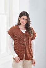 Load image into Gallery viewer, King Cole Aran Knitting Pattern Ladies Cardigan &amp; Waistcoat 6340