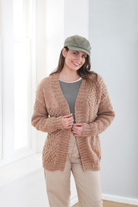 King Cole Aran Knitting Pattern Ladies Cardigan & Waistcoat 6340