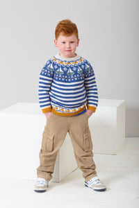 King Cole Double Knitting Pattern Boys Fairisle Sweaters 6346