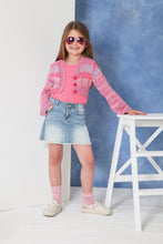 Load image into Gallery viewer, King Cole Girls Double Knitting Pattern Cardigan &amp; Strappy Top Easy Knit 6348