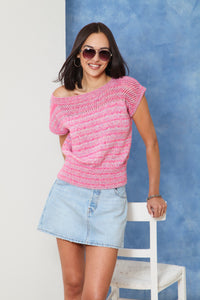 King Cole Ladies Knitting Pattern Double Knit Short Sleeve & Sleeveless Tops 6354