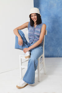King Cole Ladies Knitting Pattern DK Cardigan & Waistcoat 6355