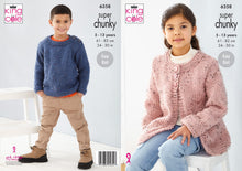 Load image into Gallery viewer, King Cole Knitting Pattern Super Chunky Kids Sweater &amp; Coatigan (6358)