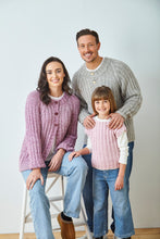 Load image into Gallery viewer, King Cole Knitting Pattern Chunky Knit Ladies Mens Kids Jumper Top and Cardigan (6375)