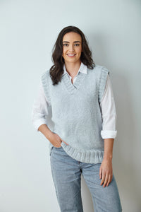 King Cole Knitting Pattern 6379 Chunky Ladies V-Neck Sweater & Top