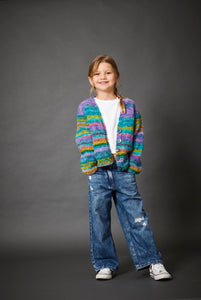 King Cole Chunky Knitting Pattern Girl’s Sweater, Cardigan & Tank Top 6380