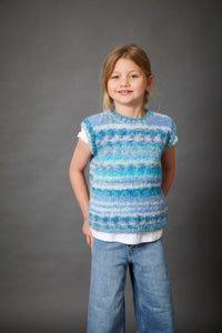 King Cole Chunky Knitting Pattern Girl’s Sweater, Cardigan & Tank Top 6380