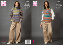 Load image into Gallery viewer, King Cole Chunky Knitting Pattern Women’s Sweater &amp; Tank Top 6385
