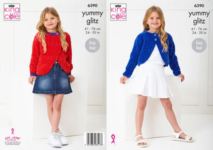 King Cole Knitting Pattern Girls Boleros 6390
