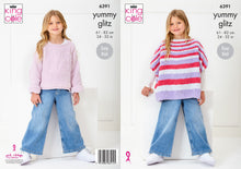 Load image into Gallery viewer, King Cole Knitting Pattern Girls Cape Top &amp; Sweater Kids 6391