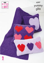 Load image into Gallery viewer, King Cole Knitting Pattern Blanket Throw &amp; Cushion Covers 6397