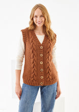 Load image into Gallery viewer, King Cole Knitting Pattern Ladies Aran Waistcoat &amp; Cardigan (6426)
