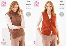 Load image into Gallery viewer, King Cole Double Knitting Pattern Ladies Slipover &amp; Waistcoat 6428