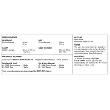 Load image into Gallery viewer, King Cole Crochet Pattern DK Headband, Hat, Scarf &amp; Neck Warmer Accessories (6440)