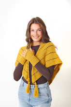 Load image into Gallery viewer, King Cole Crochet Pattern Ladies Aran Hat, Scarf, Shawl &amp; Gloves 6441