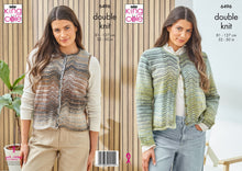 Load image into Gallery viewer, King Cole Double Knitting Pattern - Ladies Cardigan &amp; Waistcoat (6496)