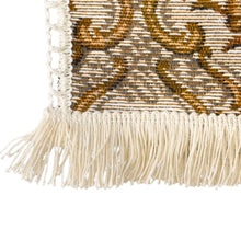 Load image into Gallery viewer, Traditional Floral Napery with Lace Trim - Arm Caps Chair Back or Seat Cover
