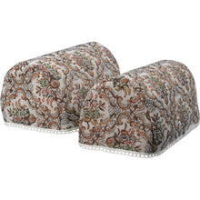 Load image into Gallery viewer, Traditional Floral Napery with Lace Trim - Arm Caps Chair Back or Seat Cover