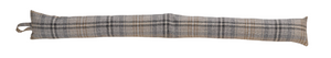 Kildare Grey/Beige Fabric Check Draught Excluder (4 Sizes)