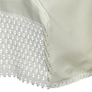 100% Cotton Round Arm Caps or Chair Back with Lace Trim (Cream)