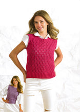 Load image into Gallery viewer, Wendy Women’s Double Knitting Pattern – Slipover Vests (7017)