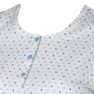 Ladies Polka Dot & Striped 3/4 Length Pyjamas S - XL (Blue or Pink)