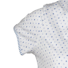 Load image into Gallery viewer, Ladies Short Sleeved Polka Dot Nightie with Striped Trim (Blue or Pink)