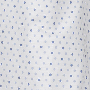 Ladies Short Sleeved Polka Dot Nightie with Striped Trim (Blue or Pink)