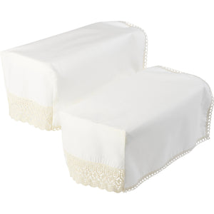 Arm Caps or Chair Backs with Lace Trim (Cream)