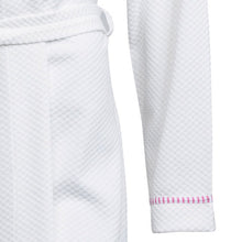 Load image into Gallery viewer, Ladies Lightweight Waffle Dressing Gown S - XL (White with Blue or Pink Trim)