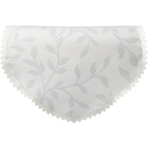 Floral Leaf Round Arm Caps or Chair Back (Blue, Grey or Natural)